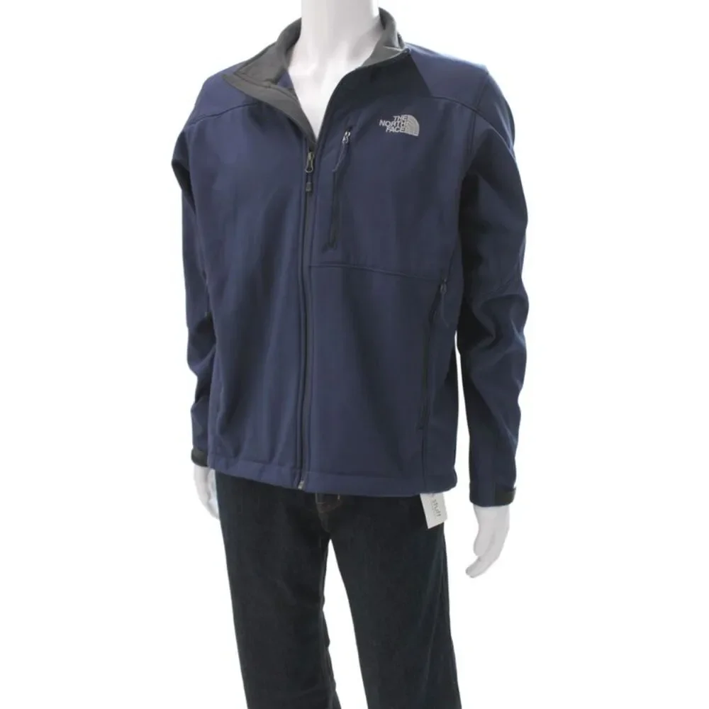 The North Face Mens Windbreaker Blue Zip Polyester Outdoor Size M